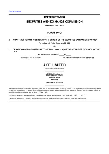 Vorschaubild Chubb 10-Q Quartalsbericht  