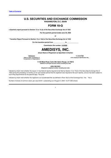 Thumbnail Amedisys 10-Q Quarterly Report FY 