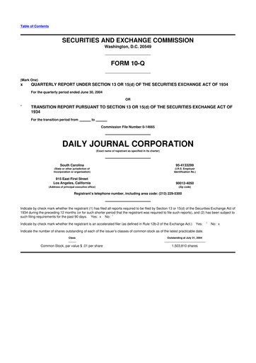 Thumbnail Daily Journal 10-Q Quarterly Report FY 