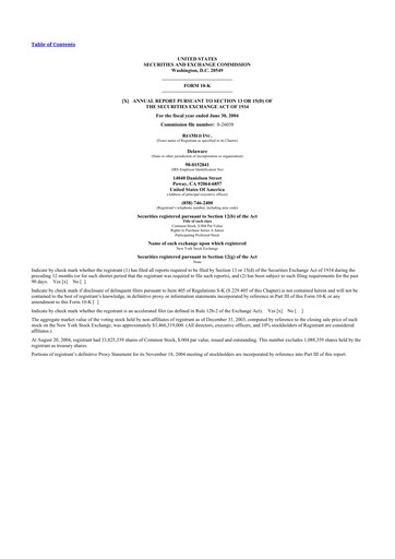 Miniature ResMed 10-K Rapport annuel 