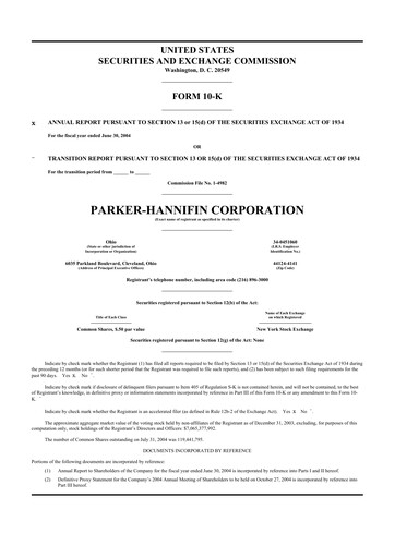 Thumbnail Parker-Hannifin
 10-K Annual Report 