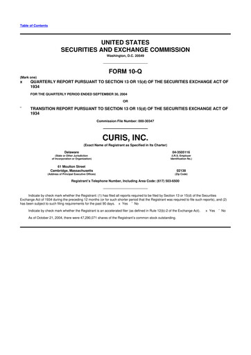 Thumbnail Curis 10-Q Quarterly Report FY 
