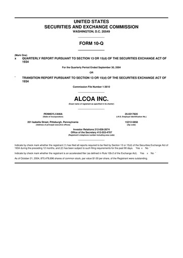 Thumbnail Howmet Aerospace
 10-Q Quarterly Report FY 