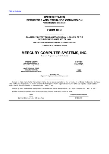 Thumbnail Mercury Systems 10-Q Quarterly Report FY 