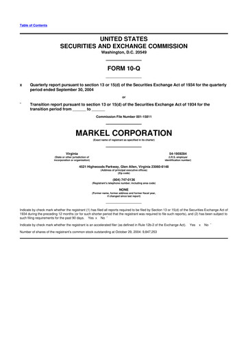Thumbnail Markel Group 10-Q Quarterly Report FY 