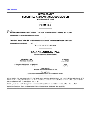Thumbnail ScanSource 10-Q Quarterly Report FY 