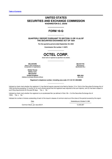 Thumbnail Innospec 10-Q Quarterly Report FY 