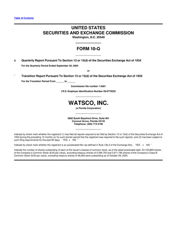 Thumbnail Watsco
 10-Q Quarterly Report FY 
