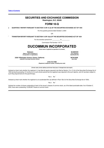 Thumbnail Ducommun 10-Q Quarterly Report FY 