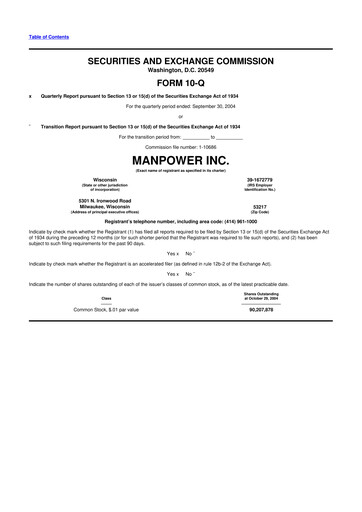 Thumbnail ManpowerGroup 10-Q Quarterly Report FY 