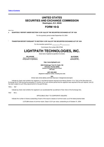 Vorschaubild LightPath Technologies 10-Q Quartalsbericht  