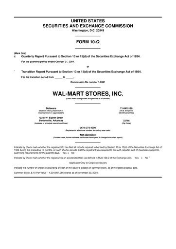 Miniature Walmart 10-Q Rapport trimestriel  
