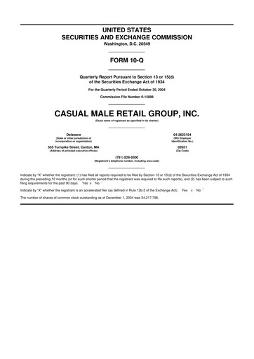 Vorschaubild Destination XL 10-Q Quartalsbericht  