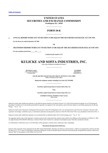 Thumbnail Kulicke and Soffa Industries 10-K Annual Report 