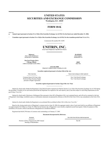 Vorschaubild Kemper 10-K Jahresbericht 