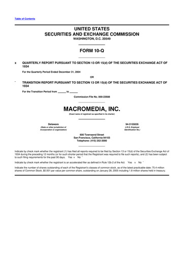 Miniature Macromedia 10-Q Rapport trimestriel  