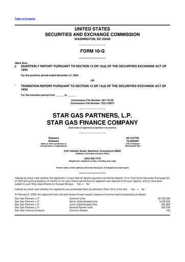 Thumbnail Star Group 10-Q Quarterly Report FY 