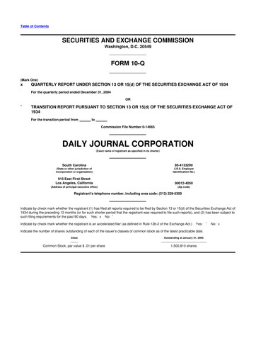 Thumbnail Daily Journal 10-Q Quarterly Report FY 