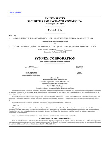 Thumbnail TD Synnex 10-K Annual Report 