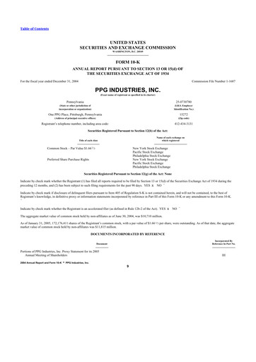 Thumbnail PPG Industries
 10-K Annual Report 