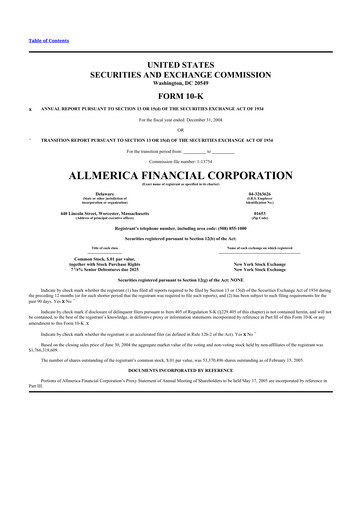 Thumbnail Hanover Insurance Group 10-K Annual Report 