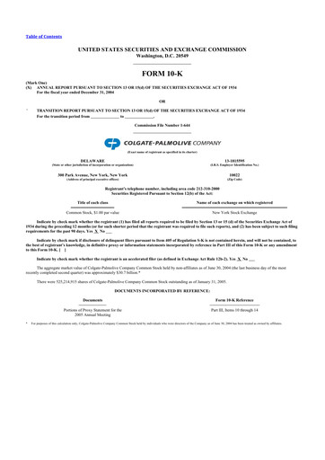 Thumbnail Colgate-Palmolive 10-K Annual Report 