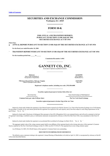 Thumbnail Tegna 10-K Annual Report 