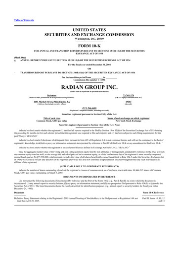 Thumbnail Radian Group
 10-K Annual Report 