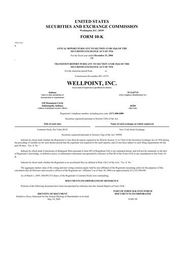 Thumbnail Elevance Health 10-K Annual Report 