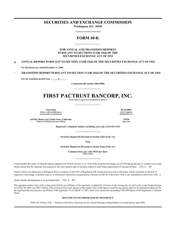 Vorschaubild Banc of California 10-K Jahresbericht 