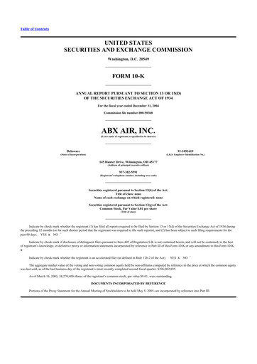 Thumbnail Air Transport Services Group 10-K Annual Report 