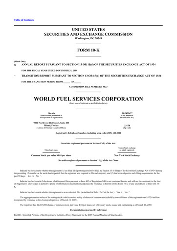 Thumbnail World Kinect 10-K Annual Report 