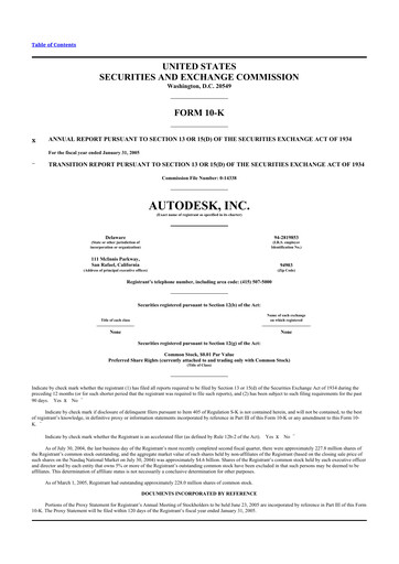 Thumbnail Autodesk 10-K Annual Report 