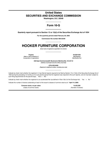 Thumbnail Hooker Furnishings 10-Q Quarterly Report FY 