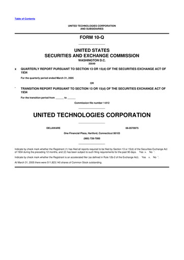 Thumbnail RTX 10-Q Quarterly Report FY 