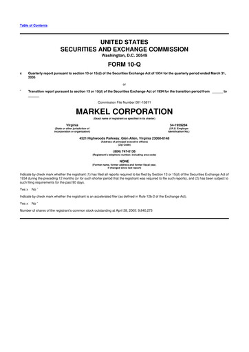 Thumbnail Markel Group 10-Q Quarterly Report FY 