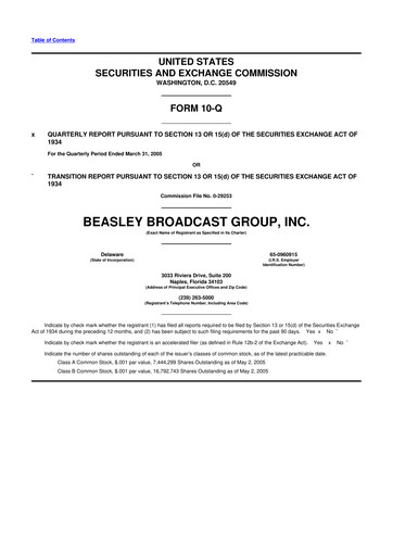 Thumbnail Beasley Broadcast Group
 10-Q Quarterly Report FY 