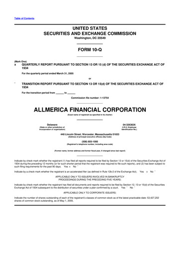 Thumbnail Hanover Insurance Group 10-Q Quarterly Report FY 