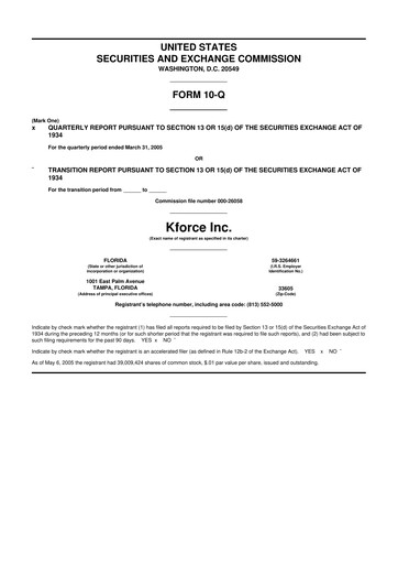 Thumbnail Kforce 10-Q Quarterly Report FY 