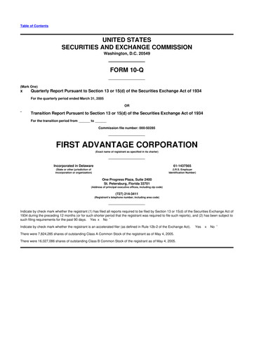 Miniature First Advantage 10-Q Rapport trimestriel  