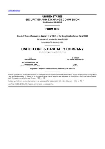 Vorschaubild United Fire Group 10-Q Quartalsbericht  