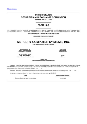 Thumbnail Mercury Systems 10-Q Quarterly Report FY 