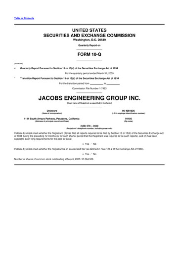 Miniature Jacobs Engineering 10-Q Rapport trimestriel  