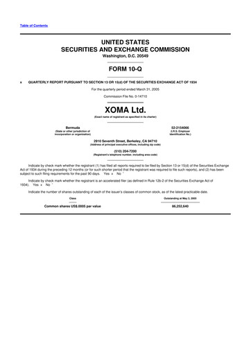 Thumbnail XOMA Royalty 10-Q Quarterly Report FY 