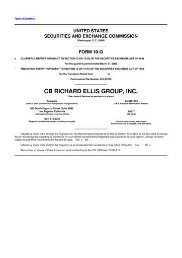 Miniature CBRE Group
 10-Q Rapport trimestriel  