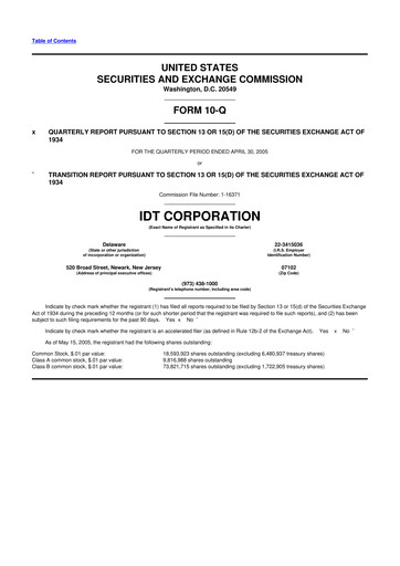 Thumbnail IDT Corporation
 10-Q Quarterly Report FY 
