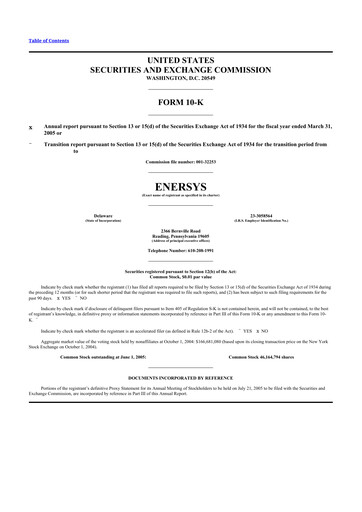 Thumbnail EnerSys 10-K Annual Report 