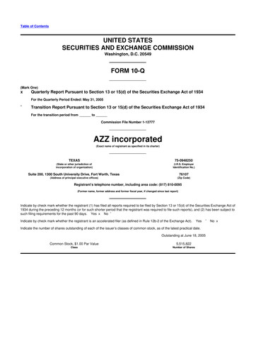 Thumbnail AZZ 10-Q Quarterly Report FY 