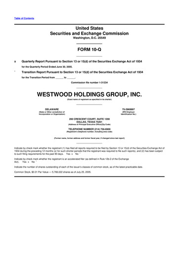 Thumbnail Westwood Holdings Group 10-Q Quarterly Report FY 