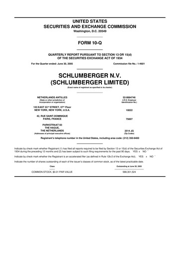 Vorschaubild SLB (Schlumberger) 10-Q Quartalsbericht  